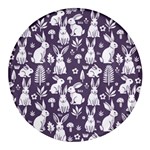 Easter bunny pattern Round Glass Fridge Magnet (4 pack)