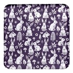 Easter bunny pattern Square Glass Fridge Magnet (4 pack)