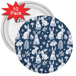 Easter bunny pattern 3  Buttons (10 pack) 