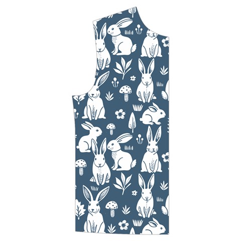 Easter bunny pattern Men s High Neck Button Up Puffer Vest from UrbanLoad.com Front Right