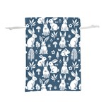 Easter bunny pattern Lightweight Drawstring Pouch (M)