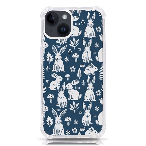 Easter bunny pattern iPhone 14 TPU UV Print Case from UrbanLoad.com Front