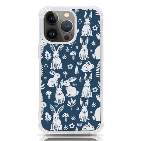 Easter bunny pattern iPhone 13 Pro TPU UV Print Case from UrbanLoad.com Front