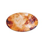 Burnt paper texture print design Sticker Oval (10 pack)