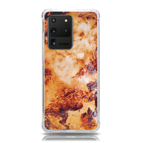 Burnt paper texture print design Samsung Galaxy S20 Ultra 6.9 Inch TPU UV Case from UrbanLoad.com Front