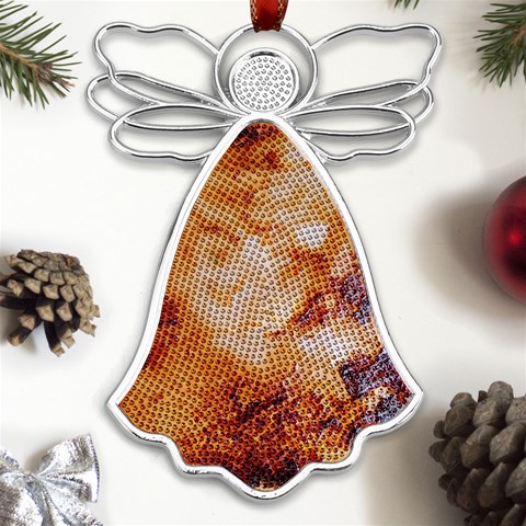 Burnt paper texture print design Metal Loving Angel Silver  from UrbanLoad.com Front