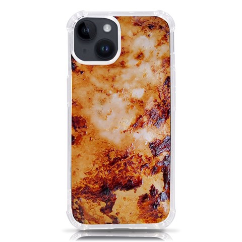 Burnt paper texture print design iPhone 14 TPU UV Print Case from UrbanLoad.com Front
