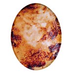 Burnt paper texture print design Oval Glass Fridge Magnet (4 pack)