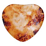 Burnt paper texture print design Heart Glass Fridge Magnet (4 pack)
