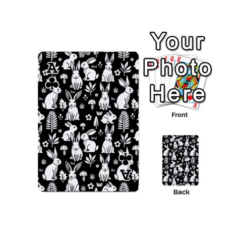 Ace Easter bunny pattern Playing Cards 54 Designs (Mini) from UrbanLoad.com Front - ClubA