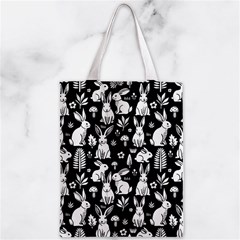 Easter bunny pattern Zipper Classic Tote Bag from UrbanLoad.com Front