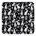 Easter bunny pattern Square Glass Fridge Magnet (4 pack)
