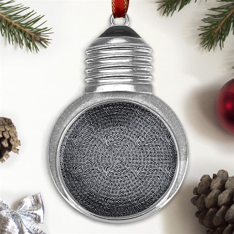 Dark Grey Snake Metal Light Bulb Shape Ornament from UrbanLoad.com Front