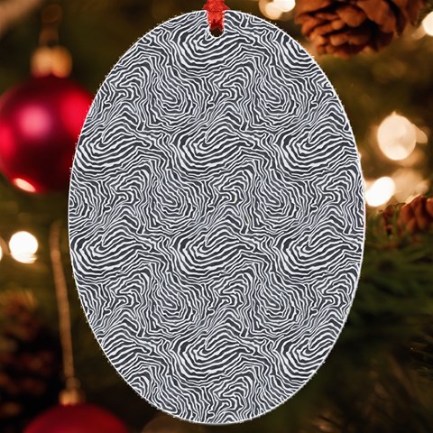 Dark Grey Snake UV Print Acrylic Ornament Oval from UrbanLoad.com Front
