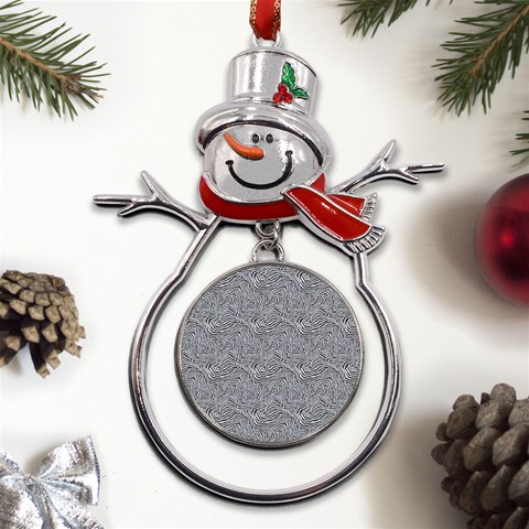 Dark Grey Snake Metal Snowman Ornament from UrbanLoad.com Front