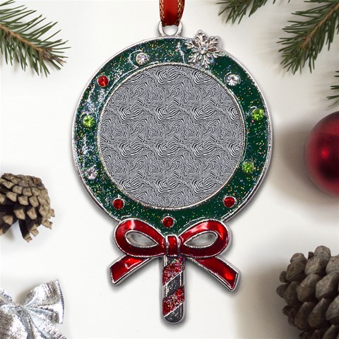 Dark Grey Snake Metal X Mas Lollipop with Crystal Ornament from UrbanLoad.com Front