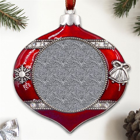Dark Grey Snake Metal Snowflake And Bell Red Ornament from UrbanLoad.com Front