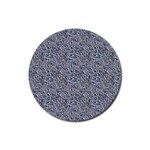Blue Black Snake Pattern Rubber Round Coaster (4 pack)