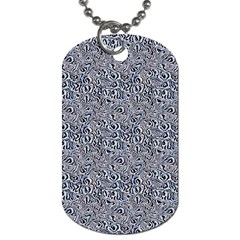 Blue Black Snake Pattern Dog Tag (Two Sides) from UrbanLoad.com Back