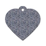 Blue Black Snake Pattern Dog Tag Heart (One Side)