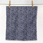 Blue Black Snake Pattern Face Towel