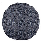 Blue Black Snake Pattern Large 18  Premium Round Cushions