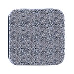Blue Black Snake Pattern Square Metal Box (Black)