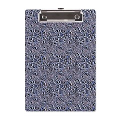 Blue Black Snake Pattern A5 Acrylic Clipboard from UrbanLoad.com Front