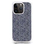Blue Black Snake Pattern iPhone 14 Pro TPU UV Print Case