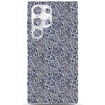 Blue Black Snake Pattern Samsung Galaxy S24 Ultra 6.9 Inch Black TPU UV Case