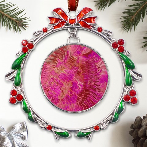 Tondo Metal X mas Wreath Ribbon Ornament from UrbanLoad.com Front