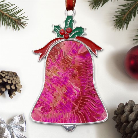 Tondo Metal Holly Leaf Bell Ornament from UrbanLoad.com Front