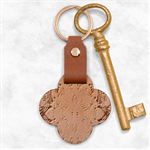 Tondo symmetry Engraved Wood Key Chain