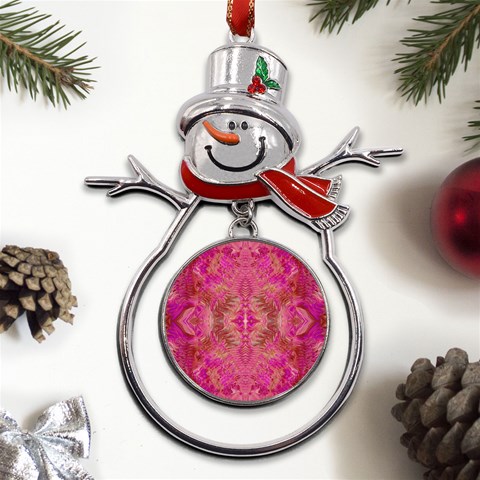 Tondo symmetry Metal Snowman Ornament from UrbanLoad.com Front