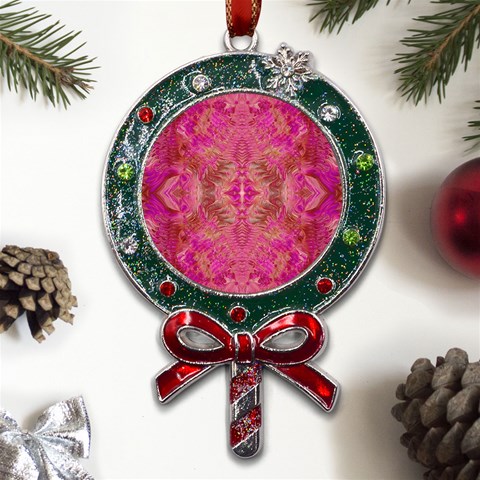 Tondo symmetry Metal X Mas Lollipop with Crystal Ornament from UrbanLoad.com Front