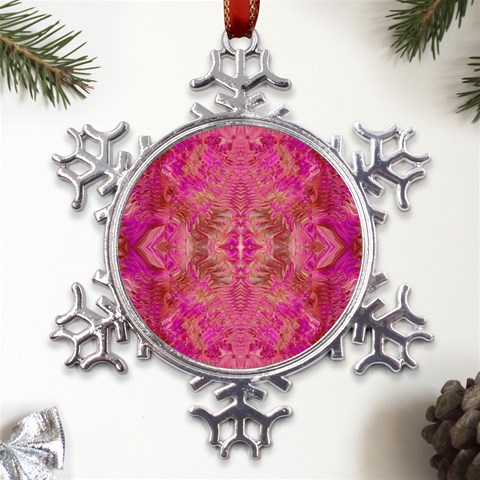 Tondo symmetry Metal Large Snowflake Ornament from UrbanLoad.com Front