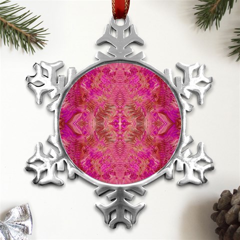 Tondo symmetry Metal Small Snowflake Ornament from UrbanLoad.com Front