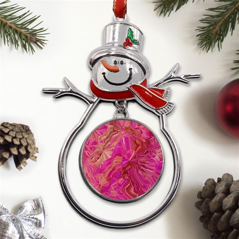 Tondo Wave I Metal Snowman Ornament from UrbanLoad.com Front