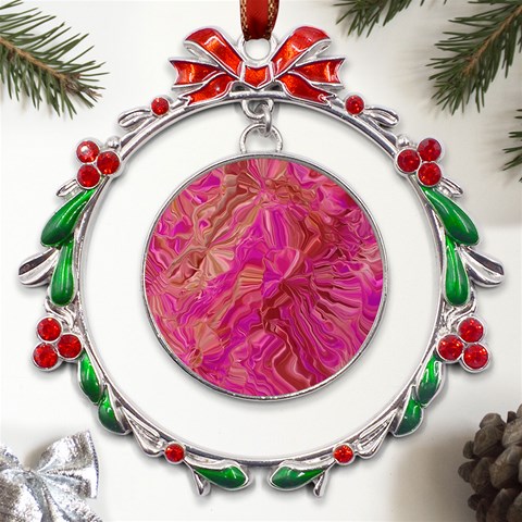 Tondo Wave I Metal X mas Wreath Ribbon Ornament from UrbanLoad.com Front