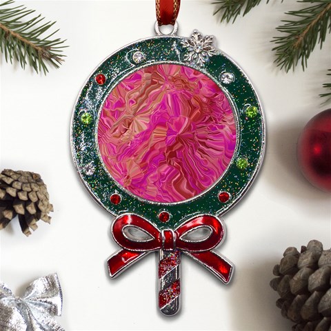 Tondo Wave I Metal X Mas Lollipop with Crystal Ornament from UrbanLoad.com Front