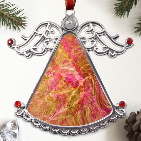 Acid green blend Metal Angel with Crystal Ornament from UrbanLoad.com Front