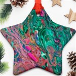 Green Pour Star Ornament (Two Sides)