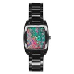 Green Pour Stainless Steel Barrel Watch