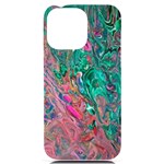 Green Pour iPhone 14 Pro Max Black UV Print PC Hardshell Case