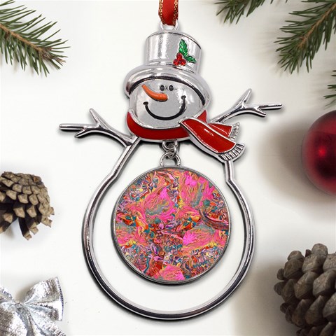 Collage  Metal Snowman Ornament from UrbanLoad.com Front