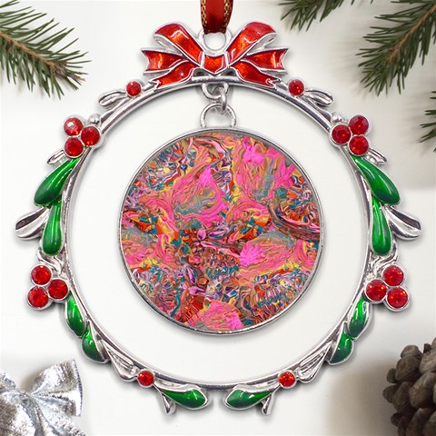 Collage  Metal X mas Wreath Ribbon Ornament from UrbanLoad.com Front