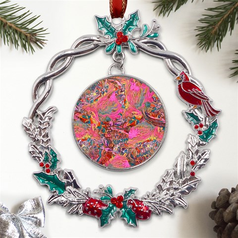 Collage  Metal X mas Wreath Holly leaf Ornament from UrbanLoad.com Front