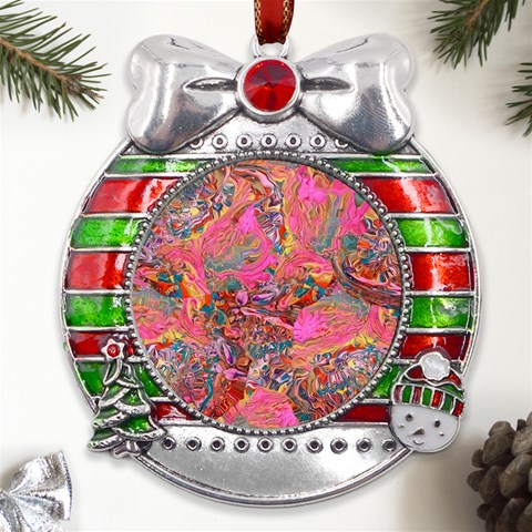 Collage  Metal X Mas Ribbon With Red Crystal Round Ornament from UrbanLoad.com Front