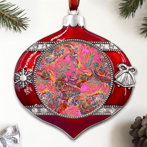 Collage  Metal Snowflake And Bell Red Ornament from UrbanLoad.com Front