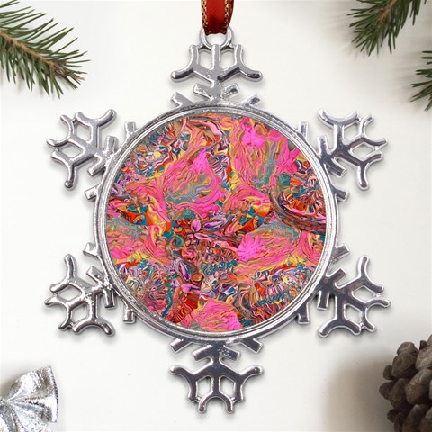 Collage  Metal Large Snowflake Ornament from UrbanLoad.com Front